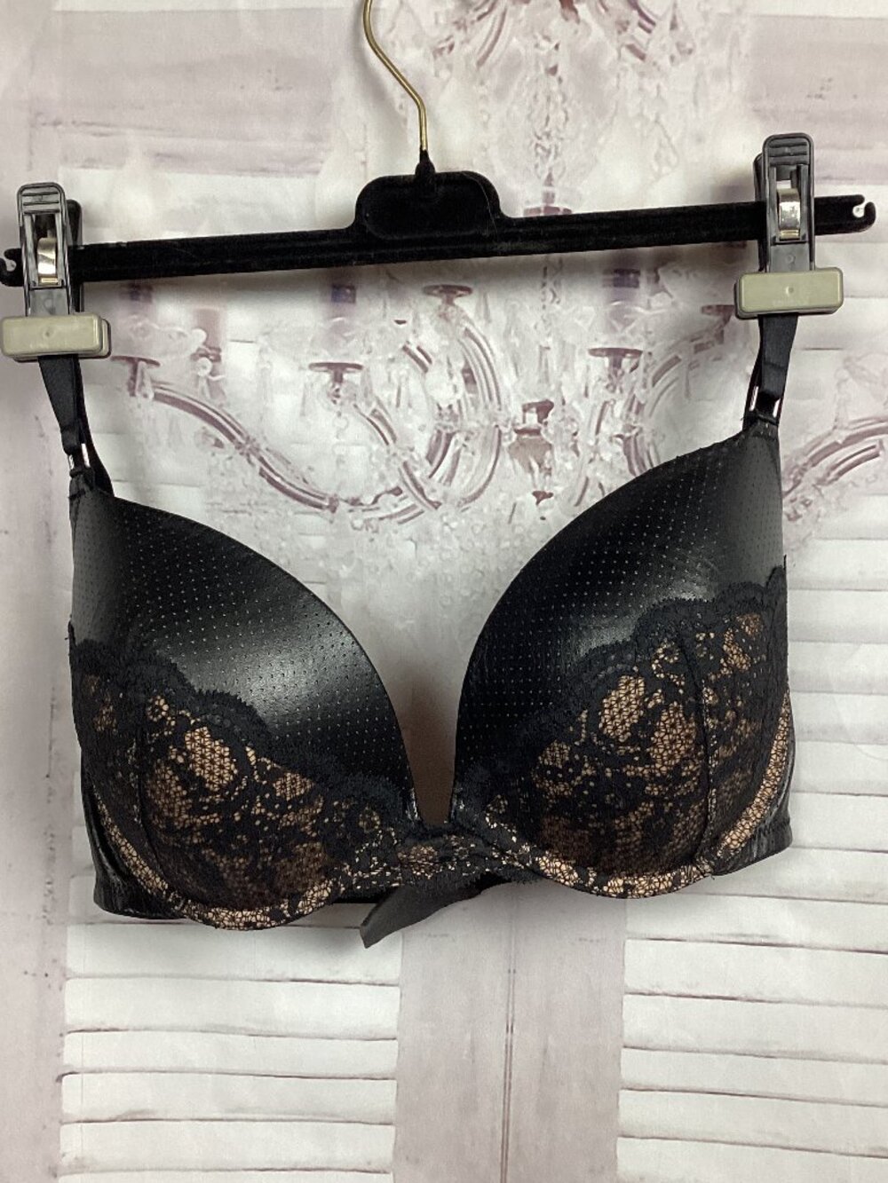 Victoria Secret Faux Leather Push up Bra 36DD